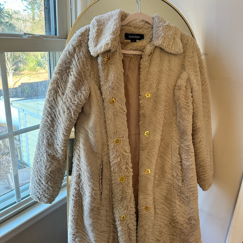 Ellen Tracy Tan Teddy Jacket
